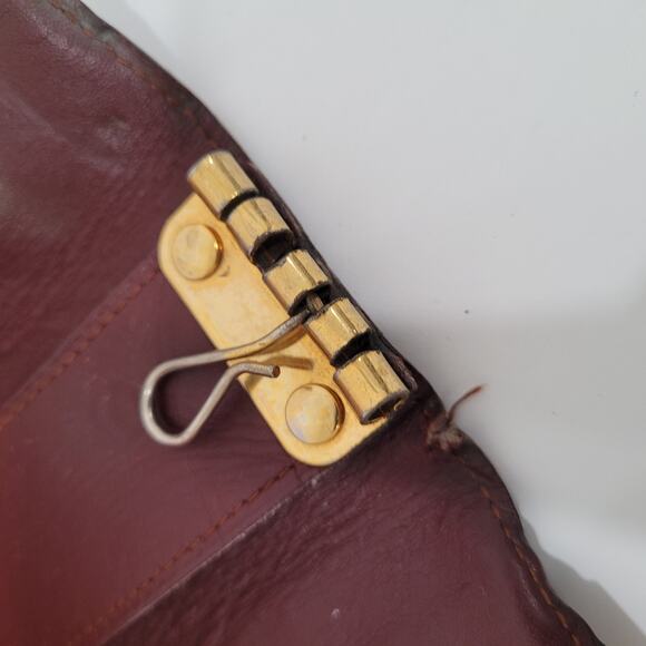Cartier Key Hooks Charm Case Wallet Red Bordeaux Burgundy Small Leather Fair - Picture 8 of 11